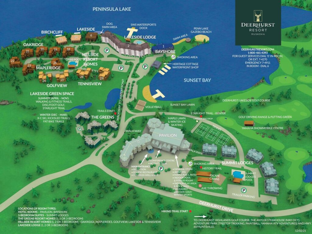 Deerhurst Resort Map